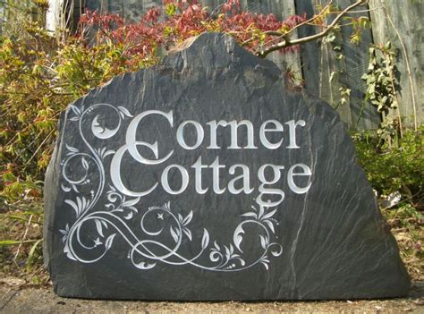 rustic stone house signs